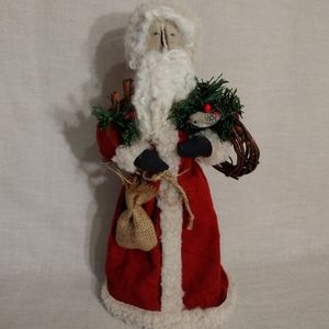 VTG Handmade Primitive Santa / Signed RS 92